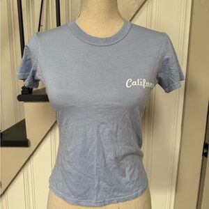 Brandy Melville Light Blue Women's California T-Shirt
